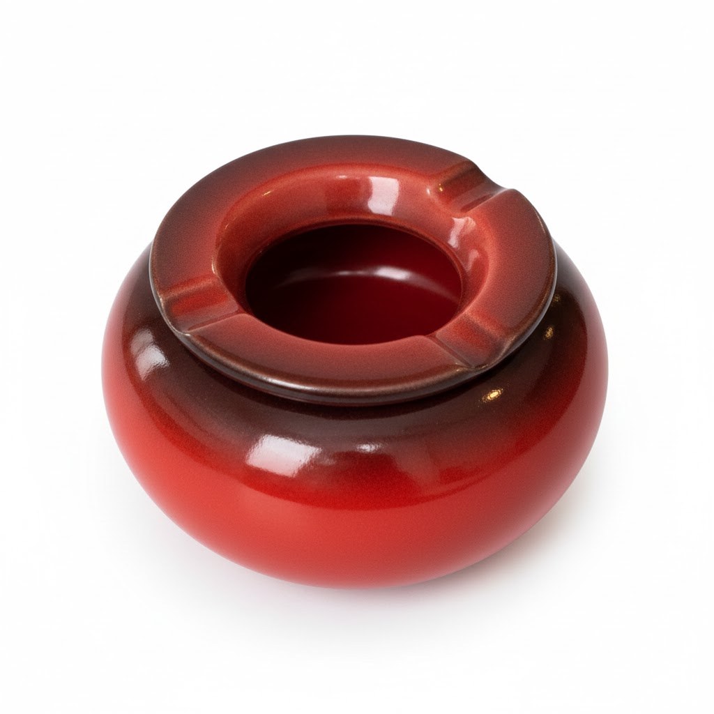 Ashtray - Dominique London Small Moroccan Red - 3 Cigars