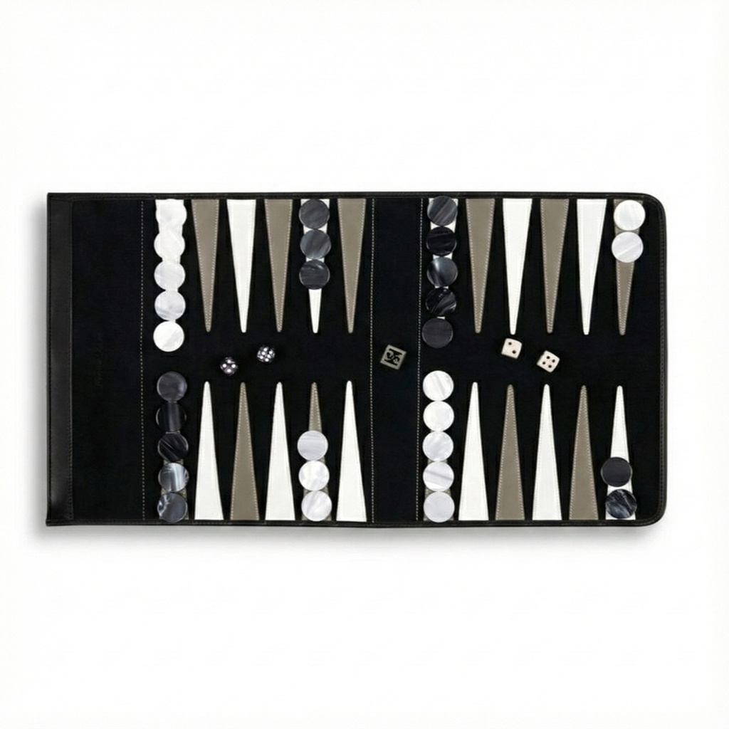 Game - Hector Saxe Backgammon Travel Set Black