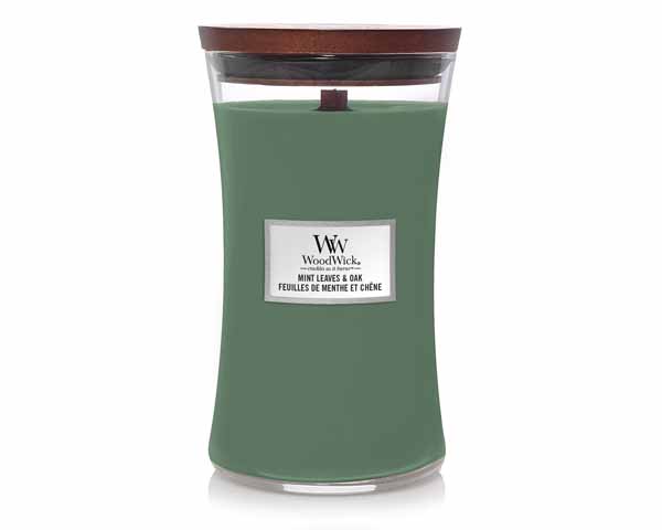 Candle - Woodwick Mint Leaves & Oak - Large