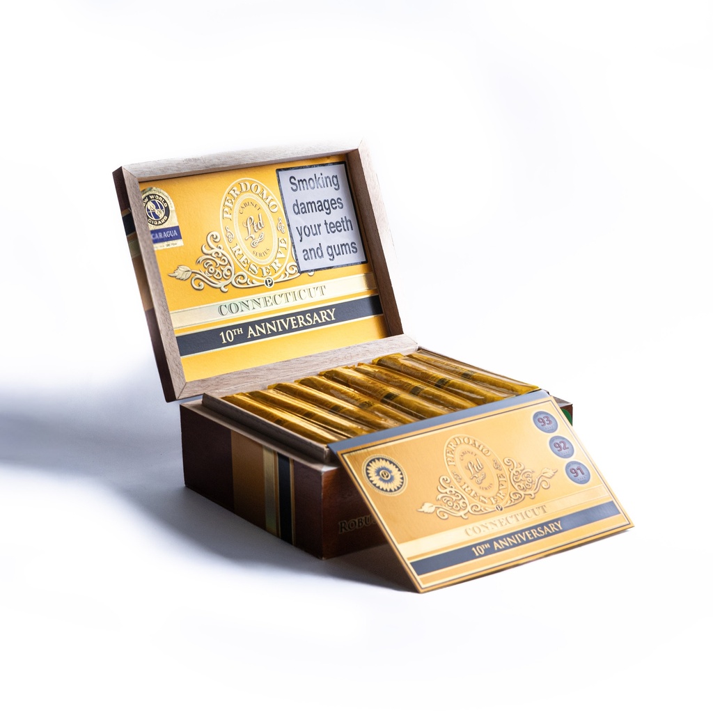 Perdomo 10Th Anniversary Connecticut Robusto - Box Of 25 Cigars
