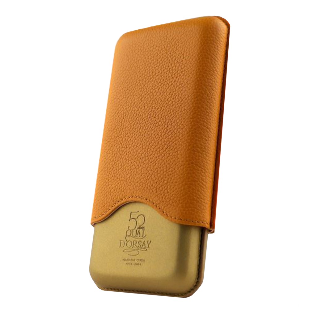 Cigar Case - Quai d'Orsay 50th Aniversario Leather - 3 Cigars