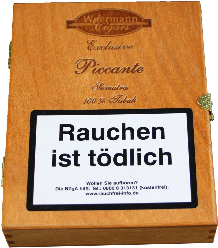 Woermann Cigars Exclusive Piccante Sumatra - Pack Of 16 Cigarellos
