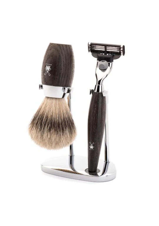 Shaving Accessories - Muhle Shaving Set Of 3 Kosmo Moeras Eik - Mach3