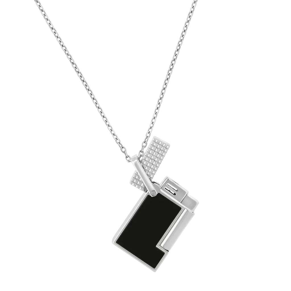 Lighter - S.T. Dupont Necklace Silver/Black