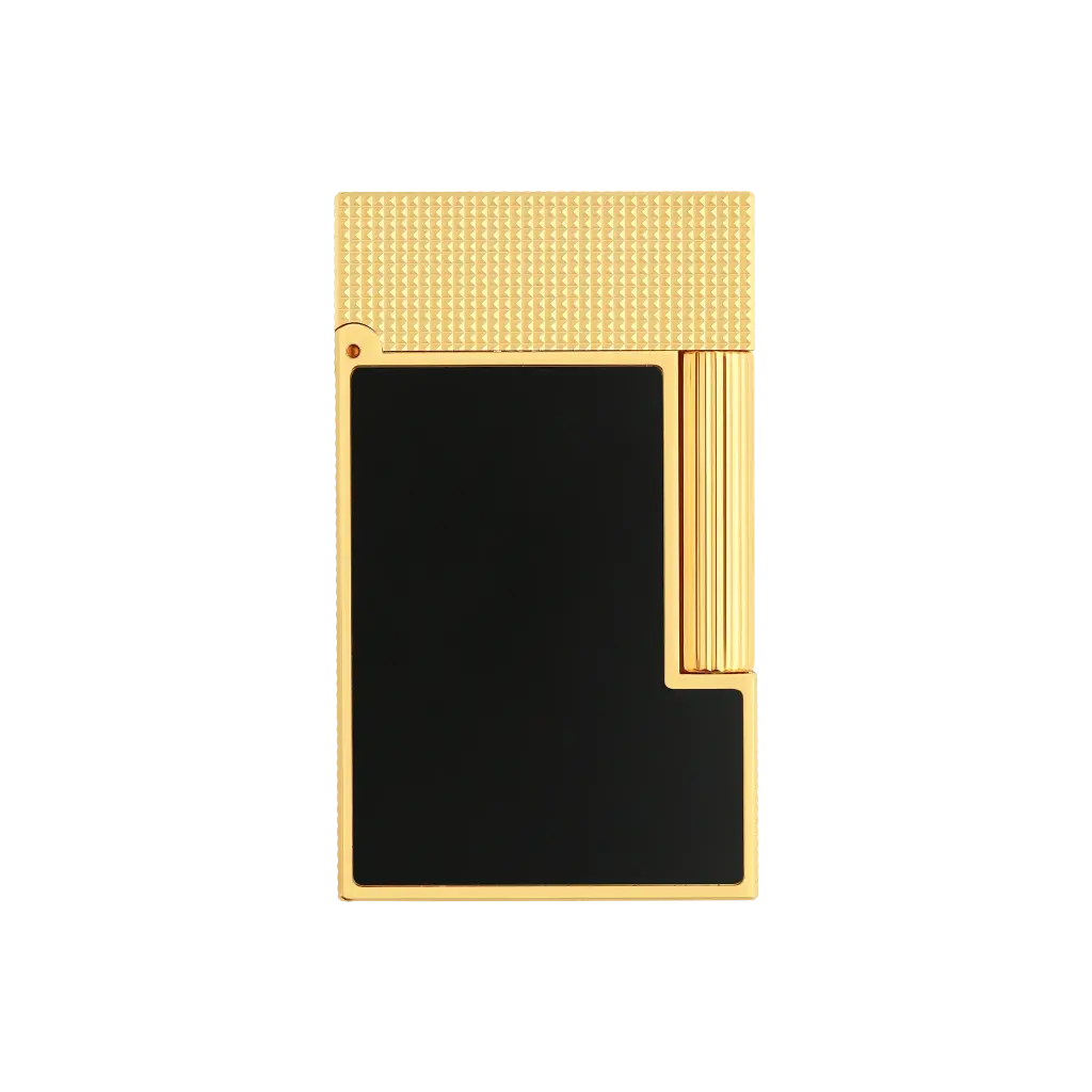 Lighter - S.T. Dupont Ligne 2 Matt Black/Yellow Gold