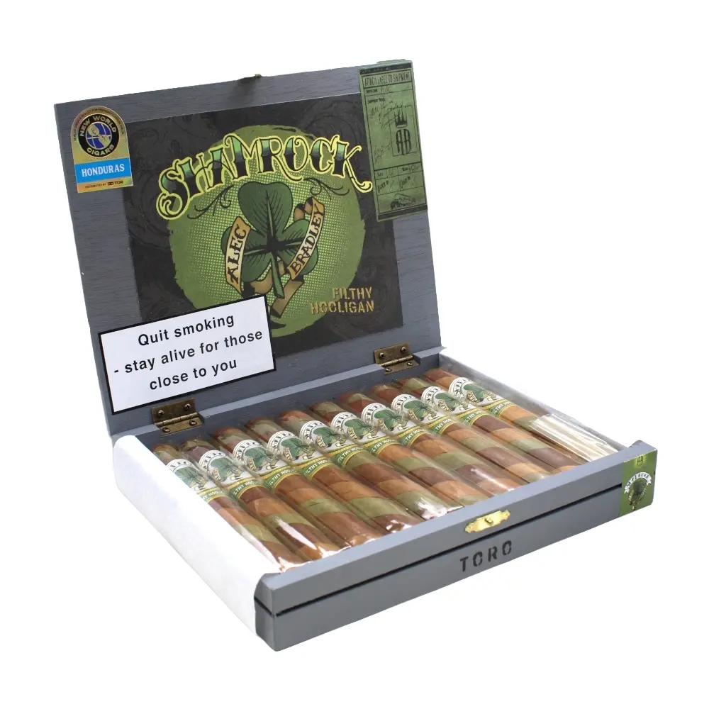 Alec Bradley Black Market Filthy Hooligan Barber Pole Toro Limited Edition 2026 Shamrock - Box Of 10 Cigars