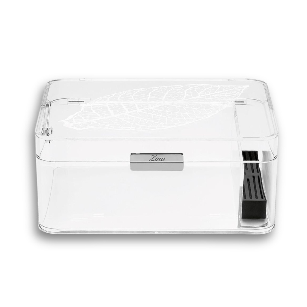 Humidor - Zino Acryl Clear Tobacco Leaf