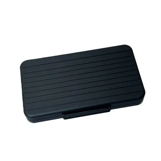 [17231] Humidor - Vb Travel Aluminium Stripes Black - 5 Cigars