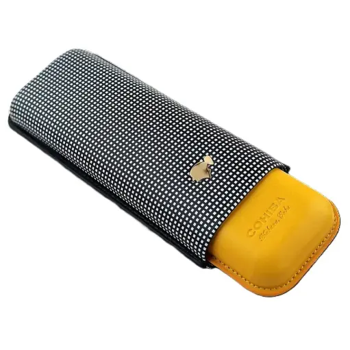 [52349] Cigar Case - Cohiba Small Squares Adjustable - 2 Cigars 