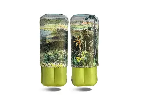 [52478] Cigar Case - Recife 25 - 130 Feliciad Cubana Palm Green - 2 Cigars   